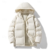 preiswerte Daunenjacken &amp; Parkas für Herren-Herren Wintermantel puffer jacket Gefütterte Jacke Tasche Polyester Freizeitskleidung Verabredung Urlaub Standard Modisch Brautkleider schlicht Komfortabel warm Herbst Winter Solide / einfarbig