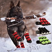 abordables Botas &amp; Protectores de Patas-Botas de nieve para perros, botas para perros al aire libre, zapatos de invierno para perros, protectores de patas antideslizantes, impermeables, deportivos y cálidos para la nieve y la lluvia para