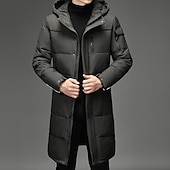 preiswerte Daunenjacken &amp; Parkas für Herren-Herren Wintermantel Daunenjacke puffer jacket Gefütterte Jacke Tasche Weiße Entendaunen Urlaub Freizeitskleidung Verabredung Lang Modisch Brautkleider schlicht Komfortabel warm Herbst Winter Solide