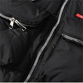 preiswerte Men&#039;s Vest-Herren Puffer Weste Kapuzenweste Gepolstert Weste Steppweste Täglich Verabredung Urlaub Modisch Brautkleider schlicht Herbst Winter Tasche Abnehmbare Kapuze Polyester warm halten Komfortabel Feste