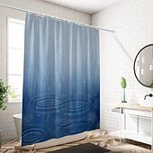 levne Sprchové závěsy-Závěs na sprchu s háčky 180cm*180cm(70&quot;*70&quot;) Polyester pratelný voděodolný květinový dešťový vzor pro dekoraci koupelny