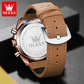 abordables Relojes de Cuarzo-Nuevo Olevs marca Olevs tendencia de moda reloj para hombres cronógrafo luminiscente calendario gran esfera reloj de cuarzo simple ocio deportivo impermeable