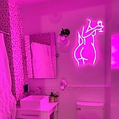 cheap Neon LED Lights-Light up Lady Neon Signs, Dimmable LED Wall Decor Sexy Woman Neon Light, Creative Art Decoration Gifts for Girl Bedroom Home Party Home Beer Bar Store Hotel
