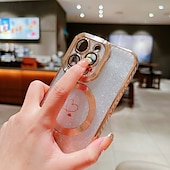 お買い得  iPhone用ケース-電話 ケース 用途 iPhone 16 Pro Max プラス iPhone 15 プロマックスプラス iPhone 14 13 12 11 Pro Max Plus iPhone 14 Pro Max iPhone 13 12 11 Pro Max バックカバー 磁石バックル ワイヤレス充電をサポート 耐衝撃 レトロ風 TPU アクリル