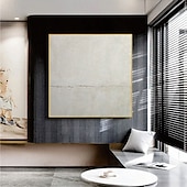 preiswerte Abstrakte Gemälde-3D-Ölgemälde in Weiß, handgemalt, dickes strukturiertes Ölgemälde, handgemaltes beige-weißes Gemälde auf Leinwand, abstraktes 3D-Ölgemälde in Weiß mit Struktur, Wandkunst, Gemälde für Wohnzimmer,
