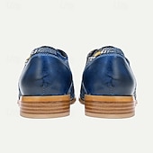 cheap Elemental Dress Shoes-Men&#039;s Premium Cowhide Leather Oxford Shoes with Snake Print – Blue Casual Dress Shoes for Formal &amp; Party Occasions