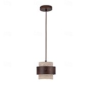ieftine Lumini pandantive-lampada suspendata wabi-sabi lampa de noptiera pandantiv lumina rotunda insula travertin lumina pandantiv retro