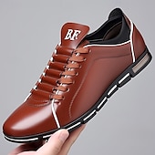 cheap Men&#039;s Sneakers-Men&#039;s Red Casual Sneakers – Stylish Faux Leather, Lace-Up Design, Comfortable Everyday Footwear