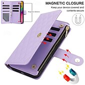levne Pouzdra pro iPhone-telefon Carcasă Pro iPhone 16 Pro Max Plus iPhone 15 Pro Max Plus iPhone 14 13 12 11 Pro Max Plus Mini iPhone 14 Pro Max iPhone 13 12 11 Pro Max Zadní kryt se stojánkem Zip s Lanyardem Retro TPU PU
