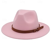 olcso Fedora kalap-Férfi Kentucky Derby Hat Szalmakalap Cowboy kalap Fedora Trilby kalap Fekete Fehér Gyapjú Régies stílus Divat 18. század Texas állam Napi Témakör Egyszínű / Sima szín Fényvédő Szerepjáték