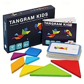 voordelige Legpuzzels-Educatieve houten legpuzzel met 60 stukjes voor kinderen die geometrie, wiskunde en meer leren - perfect cadeau voor Halloween en Kerstmis