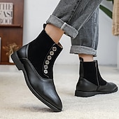 abordables Bottes habillées-bottines à boutons en similicuir bicolore pour hommes – bottines de style victorien vintage pour occasions formelles et décontractées