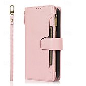 cheap iPhone Cases-Phone Case For iPhone 16 Pro Max Plus iPhone 15 Pro Max Plus iPhone 14 13 12 11 Pro Max Plus iPhone 14 Pro Max iPhone 13 12 11 Pro Max Flip Cover with Stand Holder with Wrist Strap Card Slot Retro