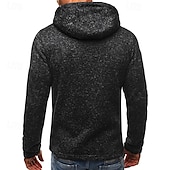 economico felpe con cappuccio da uomo di base-Per uomo Felpa con cappuccio e zip Felpa con cappuccio a zip intera Felpa con cappuccio in pile Nero Blu Grigio chiaro Con cappuccio Liscio Zip Up Tasche Sportivo Giornaliero Per eventi Poliestere