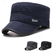 cheap Men&#039;s Hats-Men&#039;s Flat Cap Baseball Cap Sun Hat Black Blue Cotton Embroidered Fashion Casual Street Daily Letter Adjustable Sunscreen Breathable