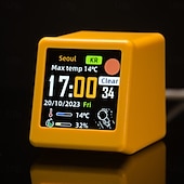 economico Computer e ufficio-orologio portatile intelligente wifi stazione meteo display meteo temperatura umidità orologio decorazioni da tavolo