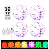 halpa Vedenalaiset valot-rgb kelluva led-urheilupallo yövalo, usb-ladattavat vedenpitävät uima-altaan valot lapsille, ulkopuutarha, uima-allas  &amp; lahja jalkapallo, koripallo ja baseball 6/4/2/1kpl