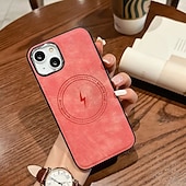 お買い得  iPhone用ケース-電話 ケース 用途 iPhone 16 Pro Max プラス iPhone 15 プロマックスプラス iPhone 14 13 12 11 Pro Max Plus iPhone 14 Pro Max iPhone 13 12 11 Pro Max バックカバー 磁石バックル ワイヤレス充電をサポート 耐衝撃 レトロ風 TPU PUレザー