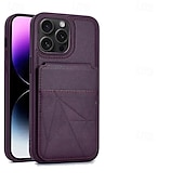 お買い得  iPhone用ケース-電話 ケース 用途 iPhone 16 Pro Max プラス iPhone 15 プロマックスプラス iPhone15 iPhone 14 Pro Max iPhone 13 12 11 Pro Max バックカバー スタンド付き カード挿入口 耐衝撃 レトロ風 TPU PUレザー