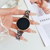 זול להקות שעונים של סמסונג-צפו בנד ל Samsung Galaxy Watch 7/6/5/4 40/44mm, Galaxy Watch 5 Pro 45mm, Galaxy Watch 6/4 Classic 42/46/43/47mm, Watch 3, Active 2, Gear S3 S2 סגסוגת תַחֲלִיף רצועה נשים נצנוץ בלינג יהלום סולו לופ