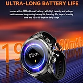 baratos Smartwatch-696 H19 Relógio inteligente 1.95 polegada Relógio inteligente Bluetooth Podômetro Aviso de Chamada Monitor de Sono Compatível com Android iOS Masculino satélite Chamadas com Mão Livre Câmera IP 67