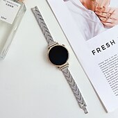 זול להקות שעונים של סמסונג-צפו בנד ל Samsung Galaxy Watch 7/6/5/4 40/44mm, Galaxy Watch 5 Pro 45mm, Galaxy Watch 6/4 Classic 42/46/43/47mm, Watch 3, Active 2, Gear S3 S2 סגסוגת תַחֲלִיף רצועה נשים נצנוץ בלינג יהלום סולו לופ