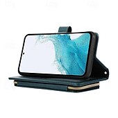 cheap Samsung Cases-Phone Case For S24 Ultra S24 Plus S24 S24 FE S23 S22 S21 S20 Ultra Plus FE A55 A35 A25 A15 5G A54 A34 A14 A73 A53 A33 A23 A13 A72 A52 A32 A22 A12 A51 Flip Cover with Stand Holder Zipper with Wrist