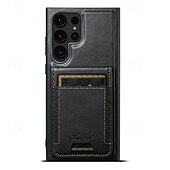 Недорогие Чехлы для Samsung-телефон Кейс для Назначение S24 S24 Ultra Plus S23 Ultra Plus S23 S22 S22 Плюс Ультра S25 Ультра Кейс на заднюю панель со стендом Съемный Магнитный Ретро ТПУ ПК Кожа PU