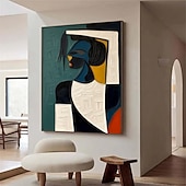 abordables Peintures portraits-peinture sur toile de portrait d&#039;amoureux faite à la main peinture à l&#039;huile nue de femmes africaines faite à la main art mural fait à la main idées de décoration moderne peinture nue pour votre