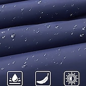 baratos jaquetas e casacos gráficos masculinos-Homens Gráfico Náutico Bussola Baixa Casaco puffer Prova-de-Água Casual Diário Feriado Para Noite Imprimir Outono Inverno Com Capuz Manga Longa Preto Vermelho Azul Marinha
