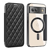 お買い得  その他のスマホケース-電話 ケース 用途 ピクセル9プロ ピクセル9プロXL ピクセル9 バックカバー 磁石バックル ワイヤレス充電をサポート カード挿入口 レトロ風 TPU PUレザー