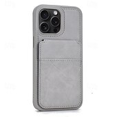お買い得  iPhone用ケース-電話 ケース 用途 iPhone 16 Pro Max プラス iPhone 15 プロマックスプラス iPhone15 iPhone 14 Pro Max iPhone 13 12 11 Pro Max バックカバー スタンド付き カード挿入口 耐衝撃 レトロ風 TPU PUレザー