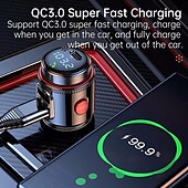 voordelige Auto-oplader-pd30wqc 3.0 bluetooth 5.4 auto mp3 speler fm transmitter draadloze handsfree u disk play usb auto snellaad adapter