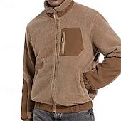 preiswerte Fleece &amp; 3 in 1 Jacken-Herren Wanderjacke Fleecejacke für Wanderer Winter Draussen warm Fleece-Futter Vliesjacken Voller Reißverschluss Klettern Camping / Wandern / Höhlenforschung Reisen Cachi scuro Schwarz Dunkelblau