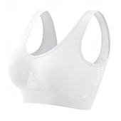cheap Sports Bras &amp; Vests-Sports Bra Hollow Mesh Back Sports Bra Fitness Yoga Vest Shockproof Yoga Bra Without Steel Ring