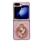 お買い得  サムスン用ケース-電話 ケース 用途 Zフリップ6 Z Flip 5 Z Flip 4 Z Flip 3 バックカバー スタンド付き 磁石バックル ワイヤレス充電をサポート レトロ風 TPU PC