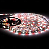 tanie Zdalnie sterowane-wodoodporna taśma świetlna LED RGBWW 5050 LED, elastyczna taśma świetlna LED o długości 16,4 stopy/33 stopy z kontrolą aplikacji Wi-Fi, oświetlenie RGBW do sypialni, Boże Narodzenie &amp;dekoracje