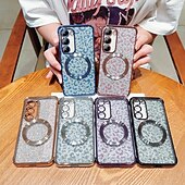 お買い得  サムスン用ケース-電話 ケース 用途 S24 S24 Ultra Plus S24 FE S23 S22 S21 S20 Ultra Plus FE S25ウルトラ バックカバー 磁石バックル ワイヤレス充電をサポート 耐衝撃 レトロ風 仕上げ