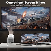 Недорогие Проекторы-p30 портативный проектор 4k android ручная фокусировка lcd авто видео проектор full hd домашний смарт портативный проектор мини проекторы