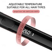 abordables Protección personal-Plancha para el pelo, alisadora y rizadora 2 en 1, calentamiento rápido, alta temperatura ajustable, herramienta de peinado saludable