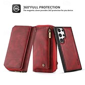 levne Pouzdra pro Samsung-telefon Carcasă Pro S24 S24 Ultra Plus S23 Ultra Plus S23 S22 S22 Plus Ultra Zadní kryt Pouzdro na peněženku se stojánkem Zip s Lanyardem Retro TPU PU kůže