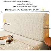abordables Accesorios de ropa de cama-Fundas para cabecera de cama Funda para cabecera de cama elástica Funda/funda elástica para cabecera, tela de terciopelo suave estampada, funda protectora para la espalda, todo incluido, lavable para