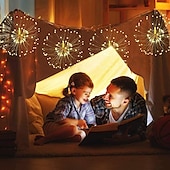 baratos Luzes solares de corda-4 luzes de fogos de artifício solares, luzes de caminho solares 360 leds com controle remoto 8 modos, luzes externas à prova d&#039;água para jardim, quintal, pátio, passarela, decorações de natal e