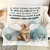 cheap Personalized Gifts-Personalized Photo Blanket Pet Memorial Hug From Heaven Soft and Cozy Memorial Throw Customized with Photos Ideal for Comfort Remembrance and as a Thoughtful Keepsake Gift