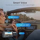 abordables DVR pour voiture-K3 1080p Nouveau design / HD / Surveillance à 360 ° DVR de voiture 150 Degrés Grand angle 2 pouce IPS Dash Cam avec Wi-Fi / Vision nocturne / Enregistrement en Boucle 4 LED infrarouge Enregistreur de