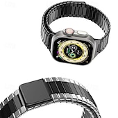 olcso Apple óraszíjak-Solo Loop Kompatibilis valamivel Apple Watch óraszíj 38mm 40mm 41mm 42mm 44mm 45mm 49mm Mágneses kapocs Fém kapocs Állítható Rozsdamentes acél Csere óraszíj mert iwatch Ultra 2 Series 9 8 7 SE 6 5 4
