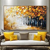 billiga Landskapsmålningar-impressionism oljemålning handmålade abstrakta höstlandskapsmålningar på duk handgjorda landskapstexturerad målning väggkonst oljemålning handmålad höstmålning för vardagsrum väggdekoration