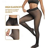 ieftine Jambiere și colanți de yoga-Pentru femei Pantaloni de yoga Jambiere de yoga Jambiere căptușite cu lână Termic cald Talie Înaltă Gimnastică antrenament Dresuri Ciclism Negru Cafea Gri Lână Toamnă Iarnă Sport Îmbrăcăminte de