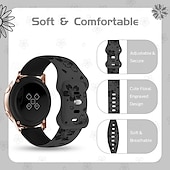 cheap Samsung Watch Bands-Watch Band for Samsung Galaxy Watch 7/6/5/4 40/44mm, Galaxy Watch 5 Pro 45mm, Galaxy Watch 4/6 Classic 42/46/43/47mm, Watch 3, Active 2, Gear S2 Silicone Replacement  Strap Cute Adjustable Solo Loop