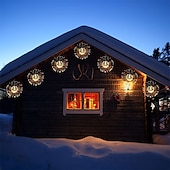 baratos Luzes solares de corda-4 luzes de fogos de artifício solares, luzes de caminho solares 360 leds com controle remoto 8 modos, luzes externas à prova d&#039;água para jardim, quintal, pátio, passarela, decorações de natal e